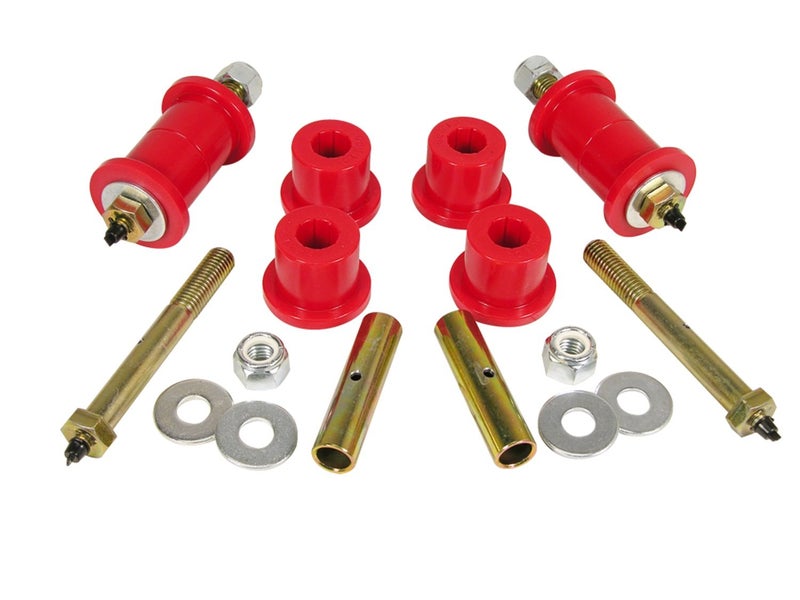 Prothane 87-96 Body Mount Front & Rear Main Spring Eye Bushings - Red